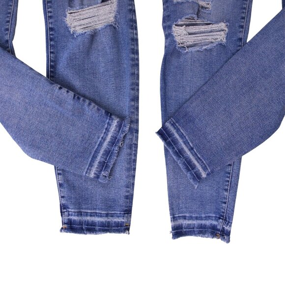 Good American Women’s Distressed Skinny Blue Jeans - Size 16 - Picture 5 of 9